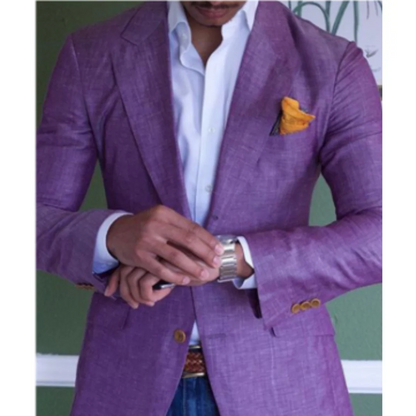 Men's Blazers – Slim Fit – Wool Feel – Notch Lapel – Two-Button Suit Jacket