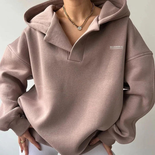 Women's Hoodie – Oversized Fit – Dropped Shoulders – Soft Cotton Blend