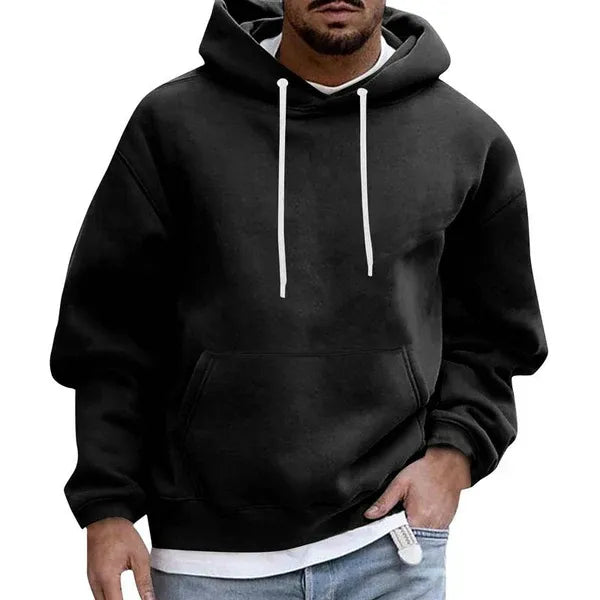 Hoodie for Men – Oversized Fit – Soft Cotton Blend – Kangaroo Pocket – Drawstring Hood