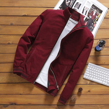Men's Bomber Jacket – Bomber Style – Breathable Cotton Blend – Casual Fit – Zipper