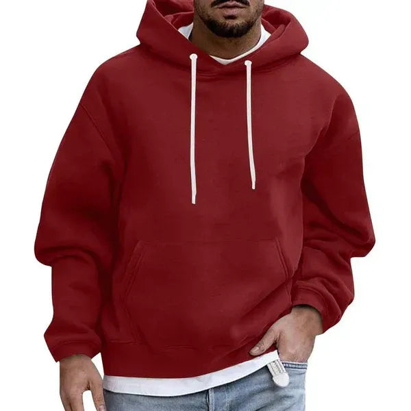 Hoodie for Men – Oversized Fit – Soft Cotton Blend – Kangaroo Pocket – Drawstring Hood