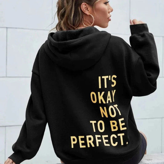 Women's Hoodie – Oversized Fit – Soft Cotton Blend – Long-Sleeved with Back Print