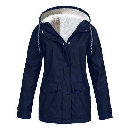 Women's Coat with Hood – Weatherproof – Fur Lining – Tailored Fit – Zipper