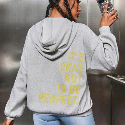 Women's Hoodie – Oversized Fit – Soft Cotton Blend – Long-Sleeved with Back Print