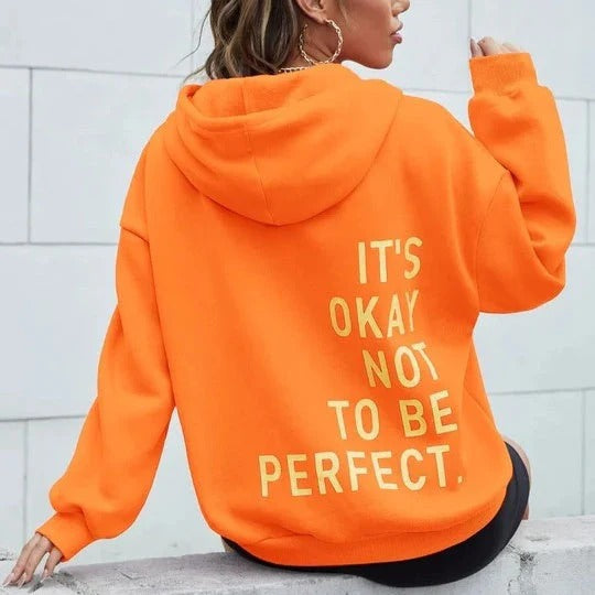 Women's Hoodie – Oversized Fit – Soft Cotton Blend – Long-Sleeved with Back Print