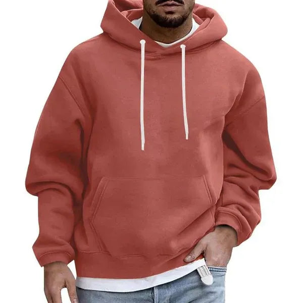 Hoodie for Men – Oversized Fit – Soft Cotton Blend – Kangaroo Pocket – Drawstring Hood