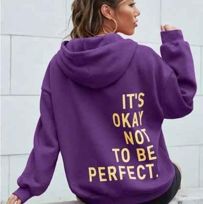 Women's Hoodie – Oversized Fit – Soft Cotton Blend – Long-Sleeved with Back Print