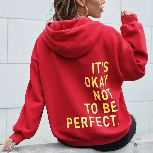 Women's Hoodie – Oversized Fit – Soft Cotton Blend – Long-Sleeved with Back Print