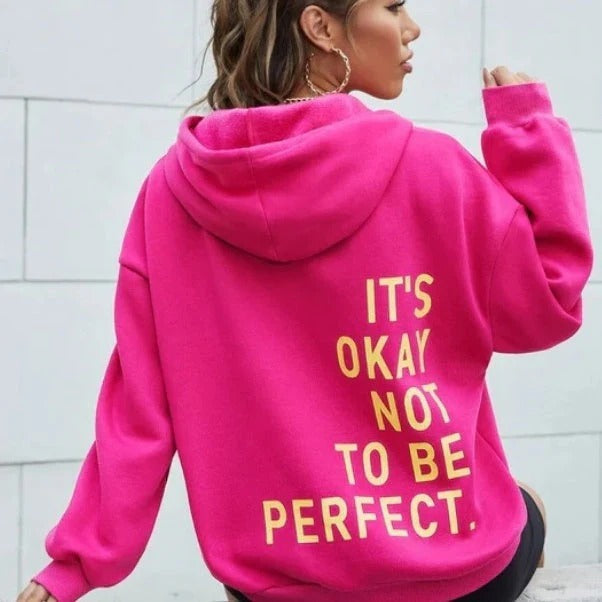 Women's Hoodie – Oversized Fit – Soft Cotton Blend – Long-Sleeved with Back Print