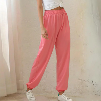 Women's Sweatpants – Relaxed Fit – Cotton Blend – Elastic Waistband – Cuffs