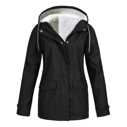 Women's Coat with Hood – Weatherproof – Fur Lining – Tailored Fit – Zipper