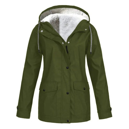 Women's Coat with Hood – Weatherproof – Fur Lining – Tailored Fit – Zipper