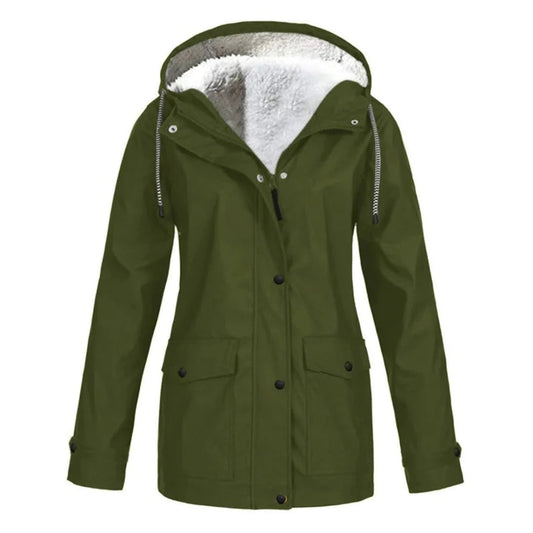 Women's Coat with Hood – Weatherproof – Fur Lining – Tailored Fit – Zipper