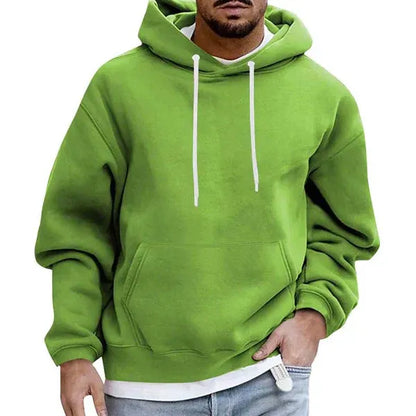 Hoodie for Men – Oversized Fit – Soft Cotton Blend – Kangaroo Pocket – Drawstring Hood