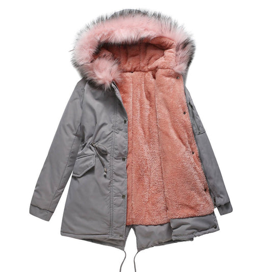 Women's Parka – Relaxed Fit – Fleece Lined – Faux Fur Hood – Mid-Length