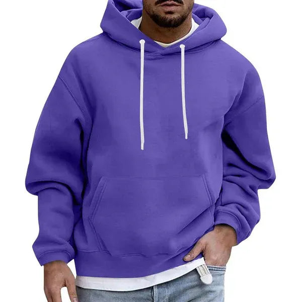 Hoodie for Men – Oversized Fit – Soft Cotton Blend – Kangaroo Pocket – Drawstring Hood
