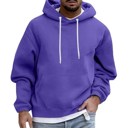Hoodie for Men – Oversized Fit – Soft Cotton Blend – Kangaroo Pocket – Drawstring Hood