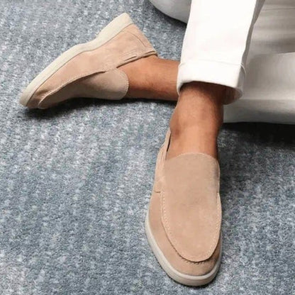 Men's Loafers – Suede Look – Slip-On – Moccasin Stitch – Slim Fit