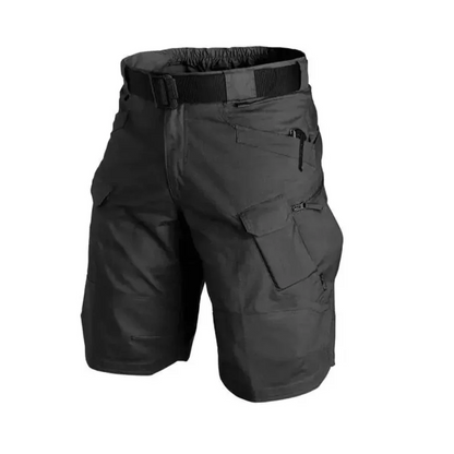 Men's Cargo Shorts – Relaxed Fit – Breathable Fabric – 6 Zipper Pockets – Belt