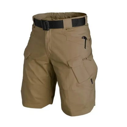 Men's Cargo Shorts – Relaxed Fit – Breathable Fabric – 6 Zipper Pockets – Belt