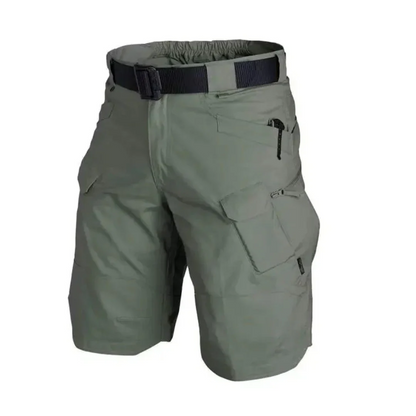 Men's Cargo Shorts – Relaxed Fit – Breathable Fabric – 6 Zipper Pockets – Belt