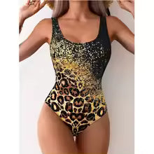 Women's Swimsuit – Form-Fitting Fit – Deep Back – Breathable Stretch Material – Tough Pattern