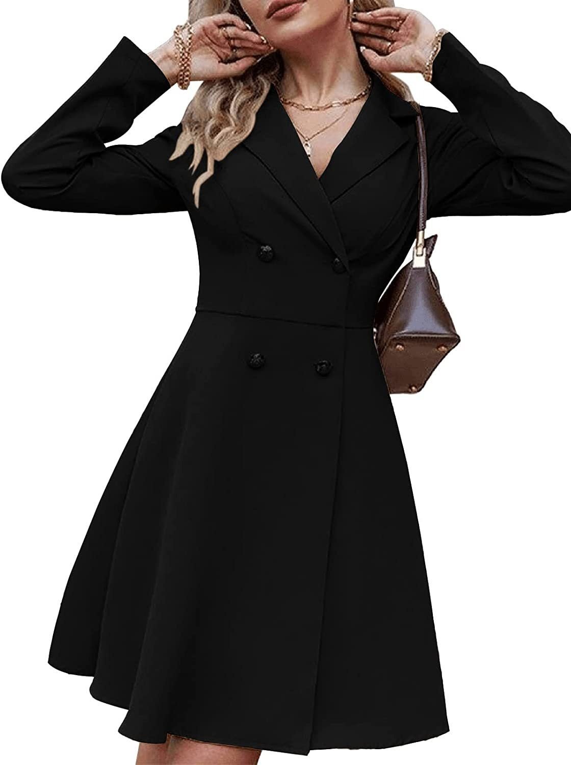 Women's Trench Coat – Tailored Fit – Double-Breasted – Knee Length – Wool Blend