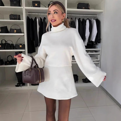 Women's Sweater – Oversized Fit – High Neck – Soft Cotton – Relaxed Style