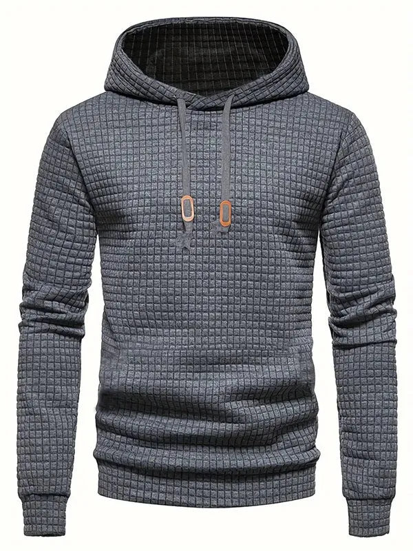 Hoodie for Men – Quilted Fabric – Regular Fit – Relaxed Streetwear Style