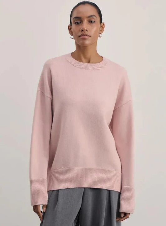 Women's Sweater – Relaxed Fit – Soft Knit – High Neck – Long Sleeves