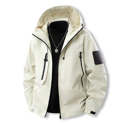 Men's Jacket – Waterproof – Regular Fit – Breathable – Hood – Zipper – Pockets