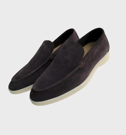 Men's Loafers – Suede Look – Slip-On – Moccasin Stitch – Slim Fit