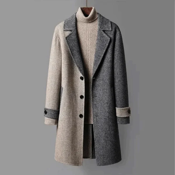 Women's Trench Coat – Wool Blend – Tailored Fit – Knee Length – Button Closure