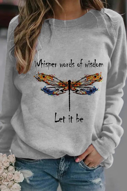 Women's Sweater – Relaxed Fit – Crew Neck – Long-Sleeved – Soft Cotton with Art Print