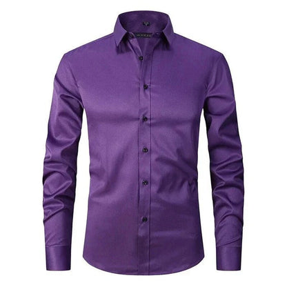 Men's Shirt – Slim Fit – Breathable Fabric – Non-Iron – Long-Sleeved Formal Style
