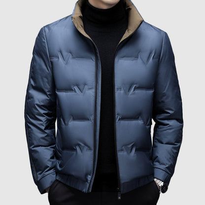 Adam Quilted Down Jacket | Stand Collar Zip-Up Down Jacket