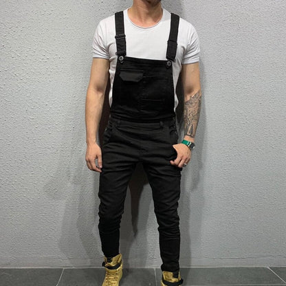 Men's Overalls - Slim Fit - Adjustable Straps - Practical Pockets - Tapered Legs