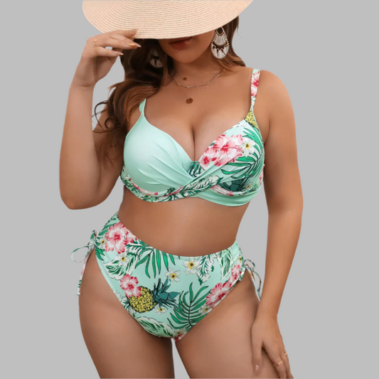 Women's Bikini Set – Shaping Fit – High Waist – Twistable Top – Adjustable Strings
