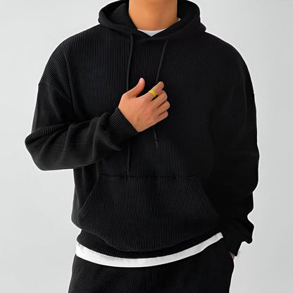 Alfie Oversized Hoodie | Ribbed, Kangaroo Pocket Hoodie