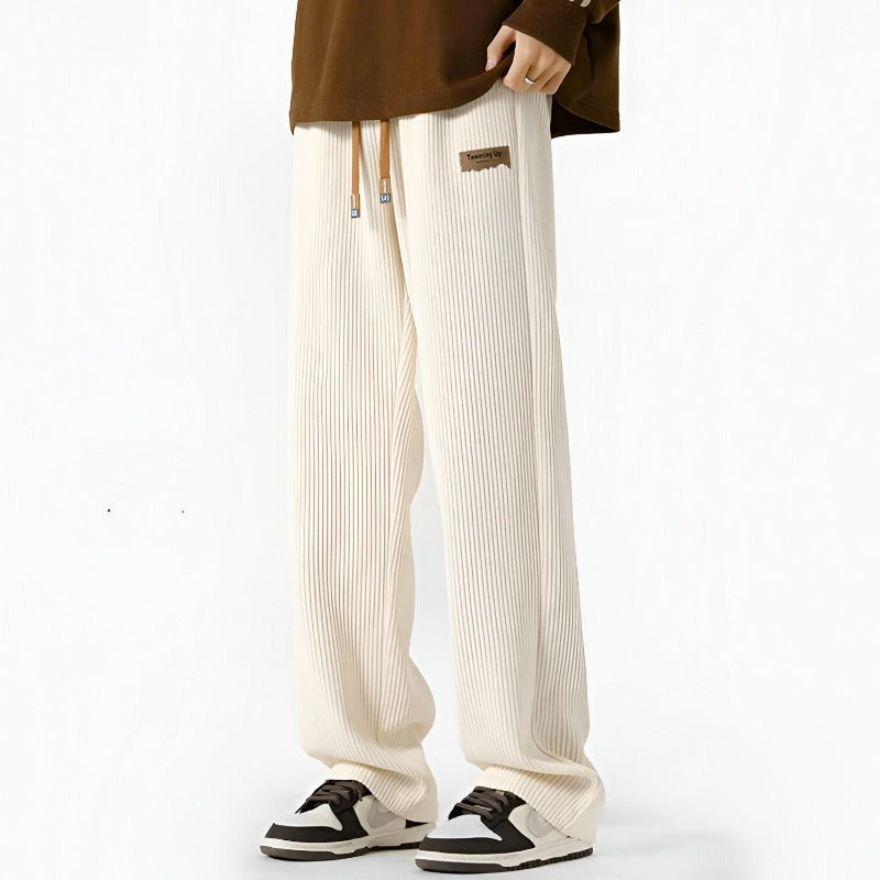 William Relaxed Fit Pants | Ribbed, Drawstring Waist Pants