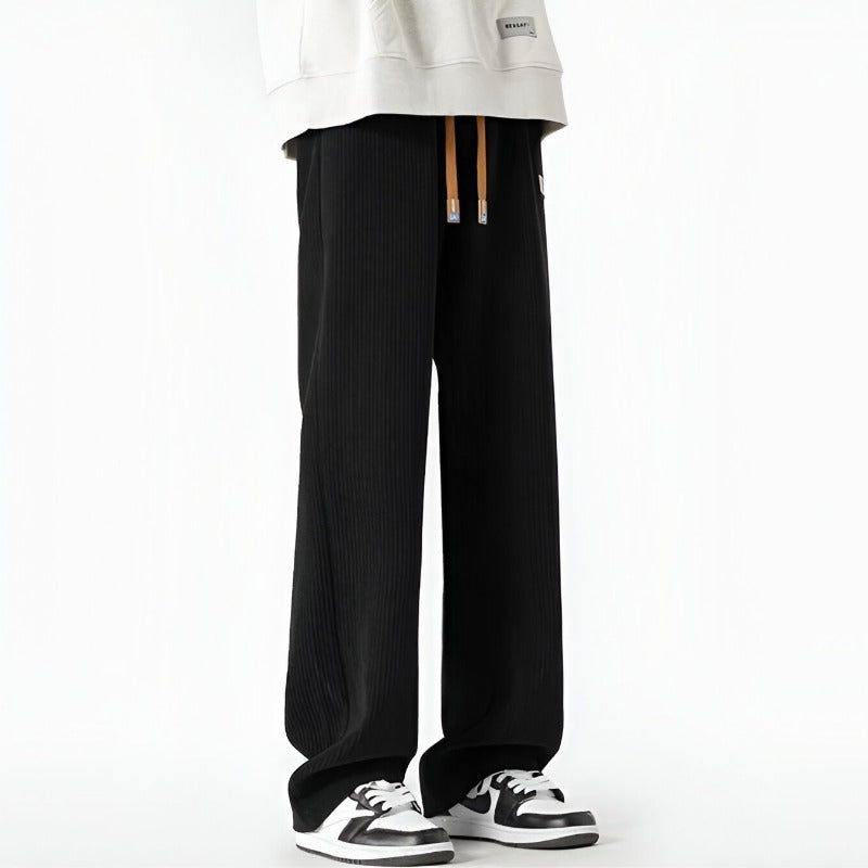 William Relaxed Fit Pants | Ribbed, Drawstring Waist Pants