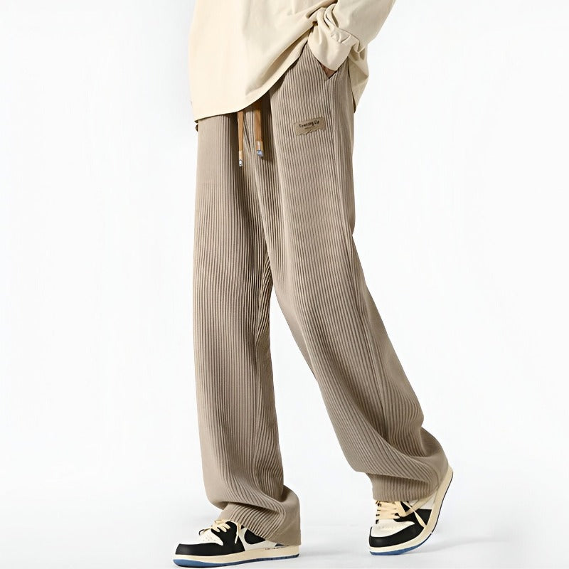 William Relaxed Fit Pants | Ribbed, Drawstring Waist Pants