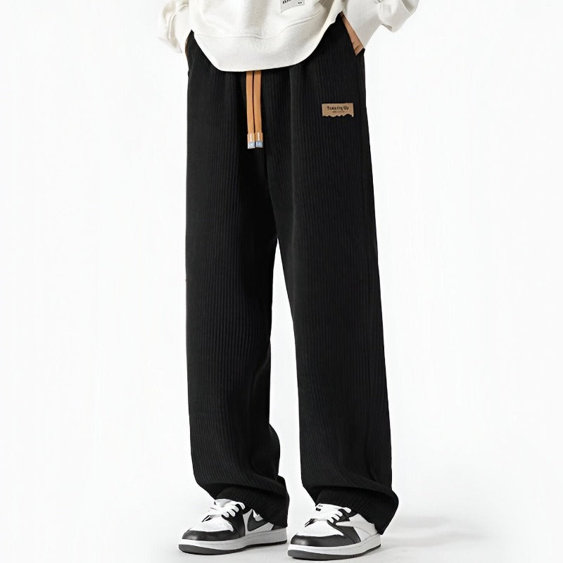 William Relaxed Fit Pants | Ribbed, Drawstring Waist Pants