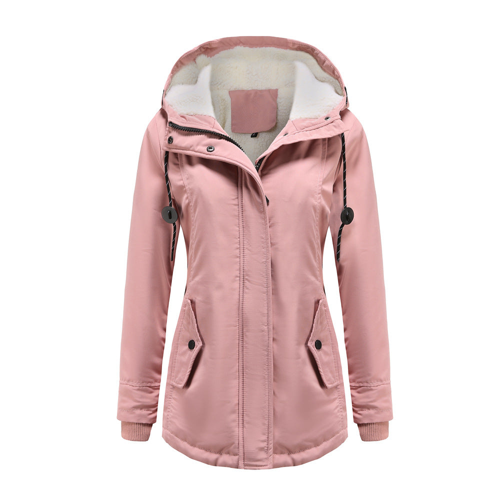 Women's Rain Jacket – Waterproof – Tailored Fit – Fleece-Lined with Hood