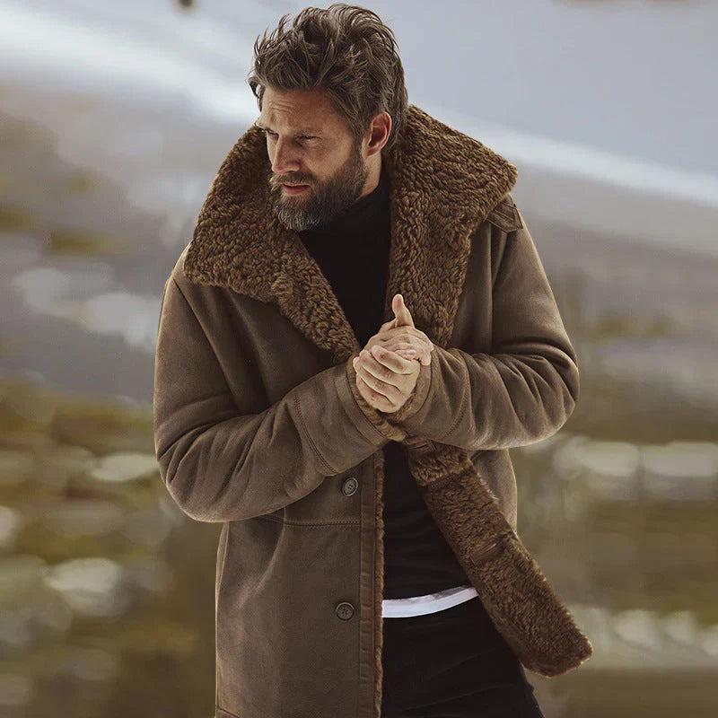 Men's Parka Jacket – Relaxed Fit – Faux Fur Lined – Medium Length – Weather Resistant