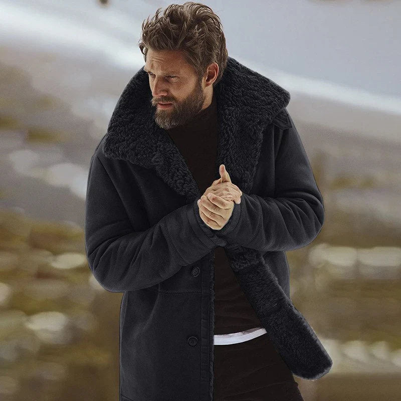 Men's Parka Jacket – Relaxed Fit – Faux Fur Lined – Medium Length – Weather Resistant