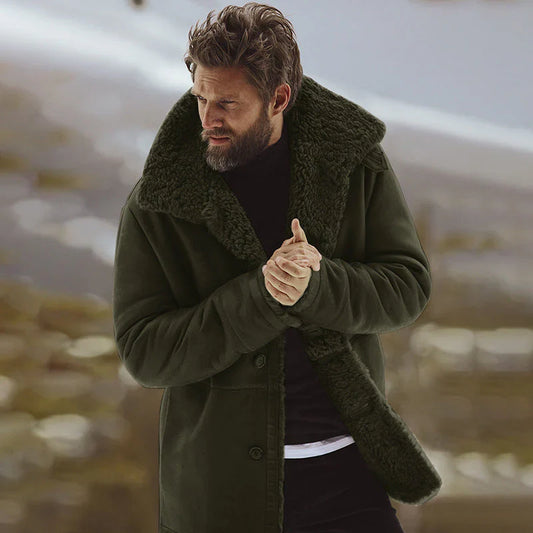Men's Parka Jacket – Relaxed Fit – Faux Fur Lined – Medium Length – Weather Resistant