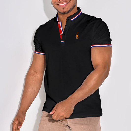 Men's Piqué Shirt – Slim Fit – Breathable Material – Ribbed Collar – Short Sleeve
