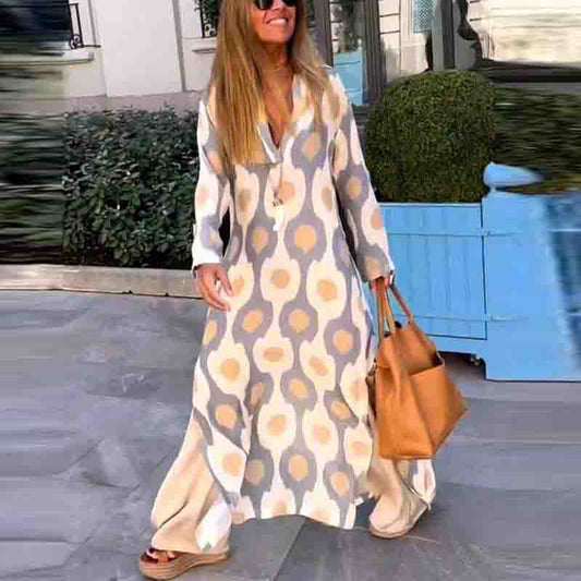 Kimberly - Elegant Maxi Dress with Stylish Pattern