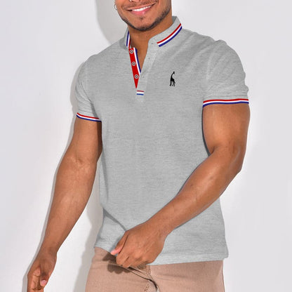 Men's Piqué Shirt – Slim Fit – Breathable Material – Ribbed Collar – Short Sleeve